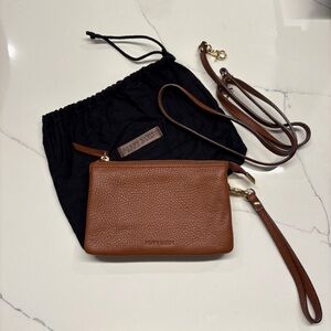 Poppy Barley Chestnut Leather Crossbody Wallet Bag